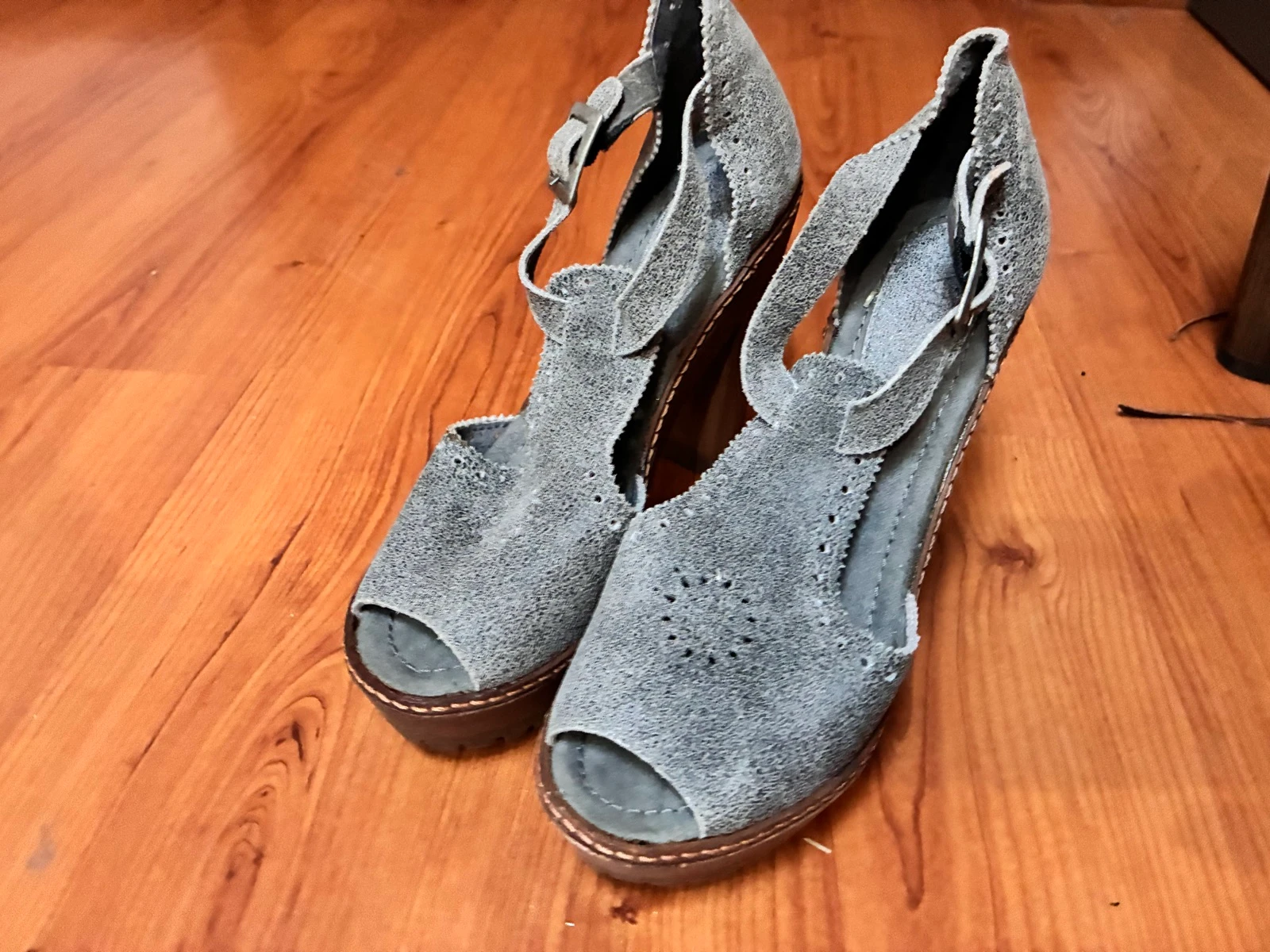 Chaussures à Talons Gris en Daim | Taille 37 | Élégantes – photo 3